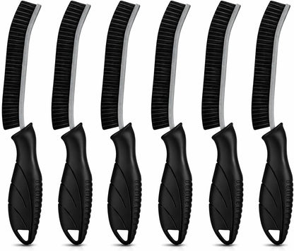 Cadley Cleaning Brush Set of 6, Cleaning Brushes for Household Use, Grout Cleaner Brush with Long Handle, Gap Cleaning Tool, Hard Bristle Brushes for Bathroom, Kitchen & Home Essentials