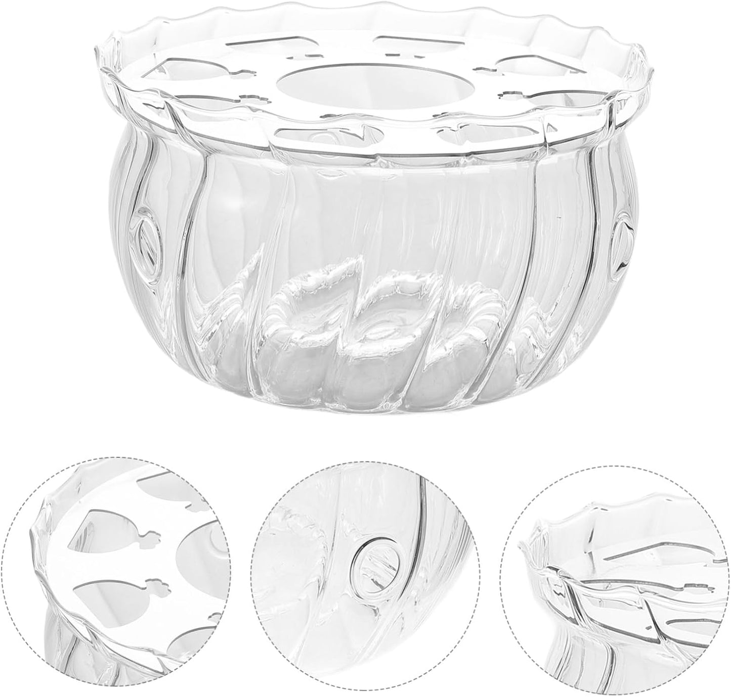 SOLUSTRE Glass Tea Kettle Warmer Tea Light Heater Stand for Teapot Food Warmer Accessory