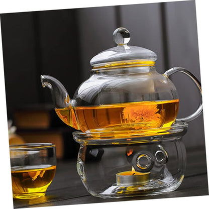 Electric Tea Kettle Base Glass Teapot Stand Insulated Heating Pad Stylish Glass Base for Stovetop Tea Pot