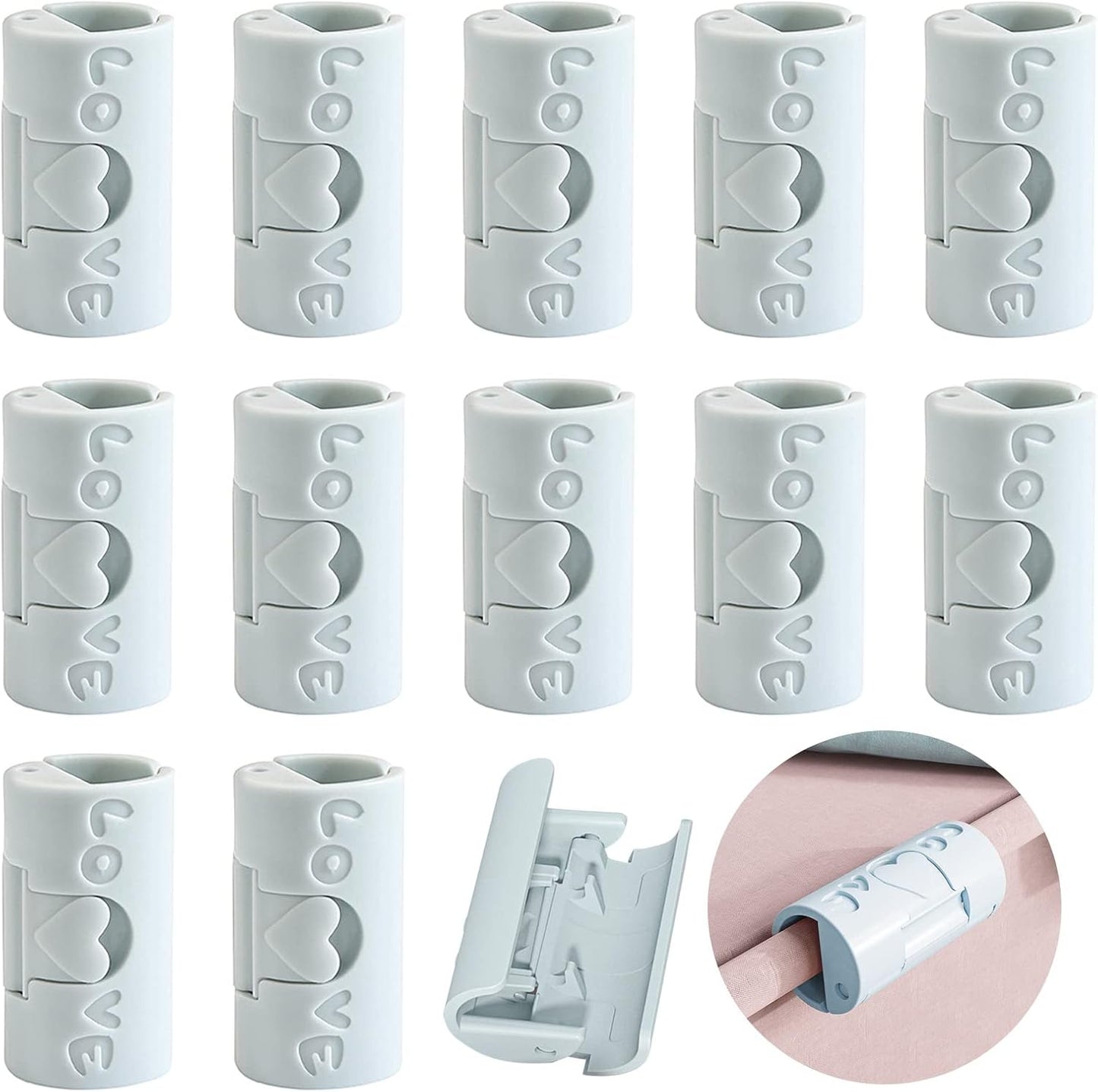 DonLeeving 20 PCS Bed Sheet Grippers Duvet Cover Clips Sheet Clips for Bedding Sheet Holder that Hold Slip and Fall Out Keep
