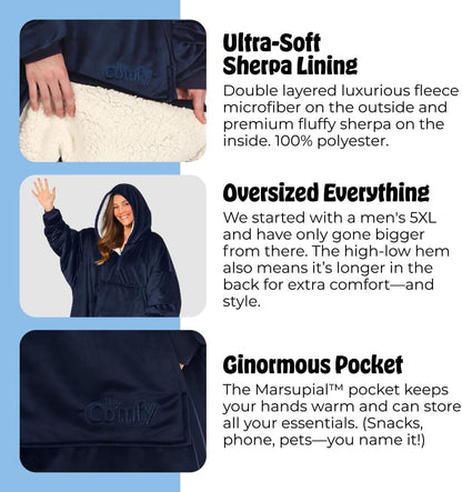 THE COMFY Original | Shark Tank | Patented | Sherpa Wearable Blanket Hoodie