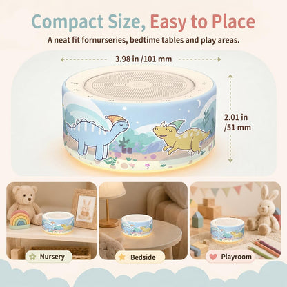 Kipcush White Noise Machine for Baby & Adults, 30 Soothing Sounds, Sleep Sound Machine with 8 Color Night Light, Memory Function, White Noise for Sleeping, Nursery, Office, Travel & Relaxation