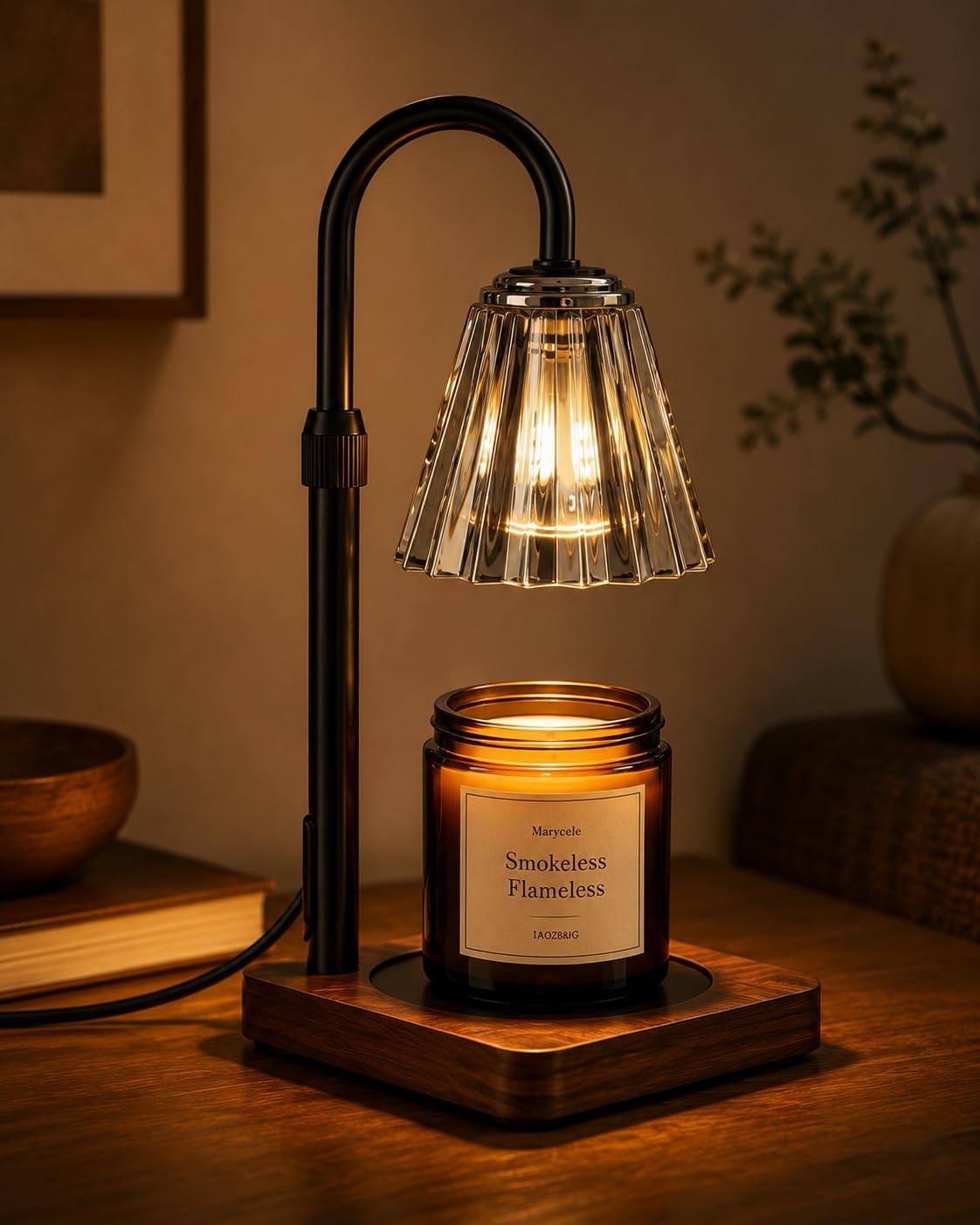 Marycele Candle Warmer Lamp with Timer, Vintage Home Decor, Gifts for Women