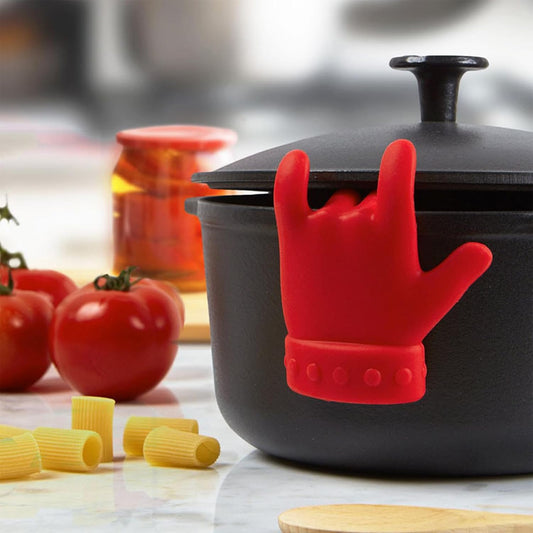 Pot Lid Lifter Spill Proof Pot Lid Lifter, Silicone Pot Lid Lifter, Pan Pot Lid Lifter Kitchen Tool Decoration Cute pot lid holder for Soup Pot Kitchen Restaurant 2 Pcs