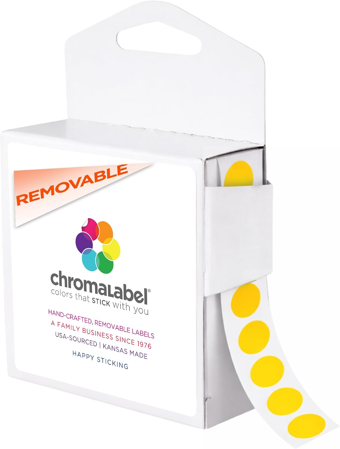 Removable Green Dot Stickers, 1/2 Inch, 1000/Box | Inventory Circle Labels with Removable Adhesive for Offices, Classrooms, Food Service, and Medical Settings. Made in USA