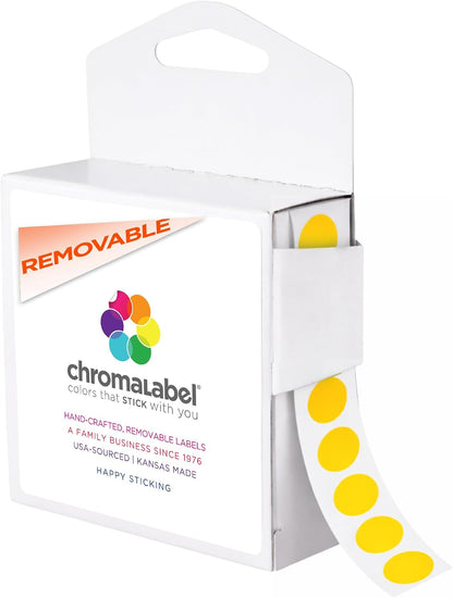 Removable Green Dot Stickers, 1/2 Inch, 1000/Box | Inventory Circle Labels with Removable Adhesive for Offices, Classrooms, Food Service, and Medical Settings. Made in USA