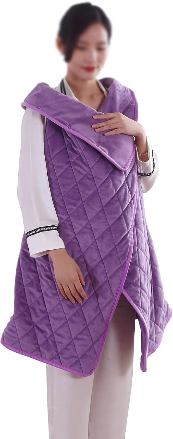40"x55" Cordless Heated Blanket, Portable Heated Blanket Battery Operated, Cozy Soft Wearable Heated Shawl, 3 Heat Settings, Auto-Off, Machine Washable(Gray,Shawl)