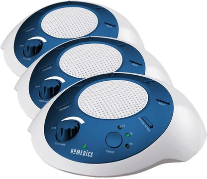 Homedics SoundSleep White Noise Sound Machine, Blue | , Small Travel Sound Machine with 6 Relaxing Nature Sounds, Portable Sound Therapy for Home, Office, Nursery, Auto-Off Timer
