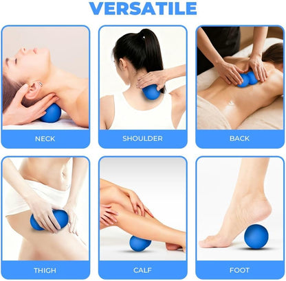 KYKJEYDD Peanut Massage Ball, Double Lacrosse Ball for Trigger Point | Silicone, Deep Tissue & Myofascial Release, for Neck, Back, Feet, Spine, Yoga & Office Use