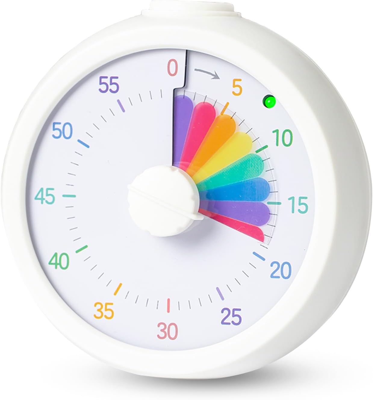 Visual Timer for Kids 60 Minute Countdown Timer Rainbow Disk Desk Timer Clock for Classroom Study Office Kitchen with Silent Operation (Purple)