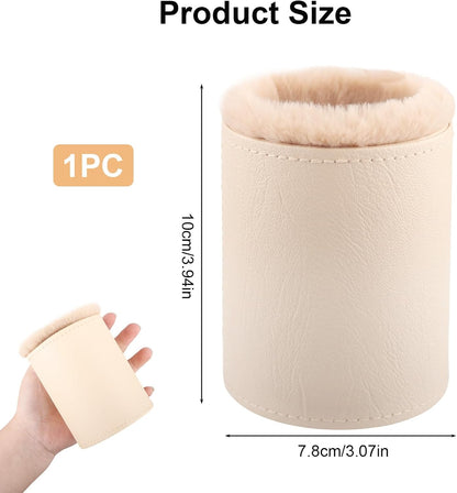 Glasses Holder for Nightstand, Plush Lined Eyeglass Case Stand with Protective Leather Exterior