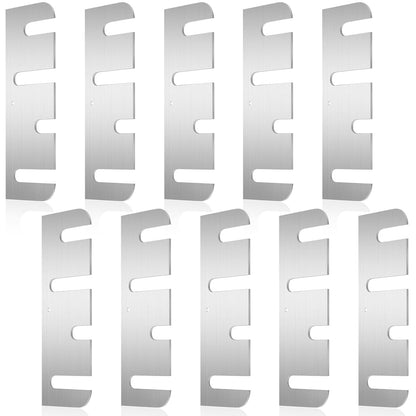 10 Pcs Hardware Door Hinge Shims Stainless Steel Metal Coated Finish Door Hinge Shim for Repair Kit (4 Inch,White)