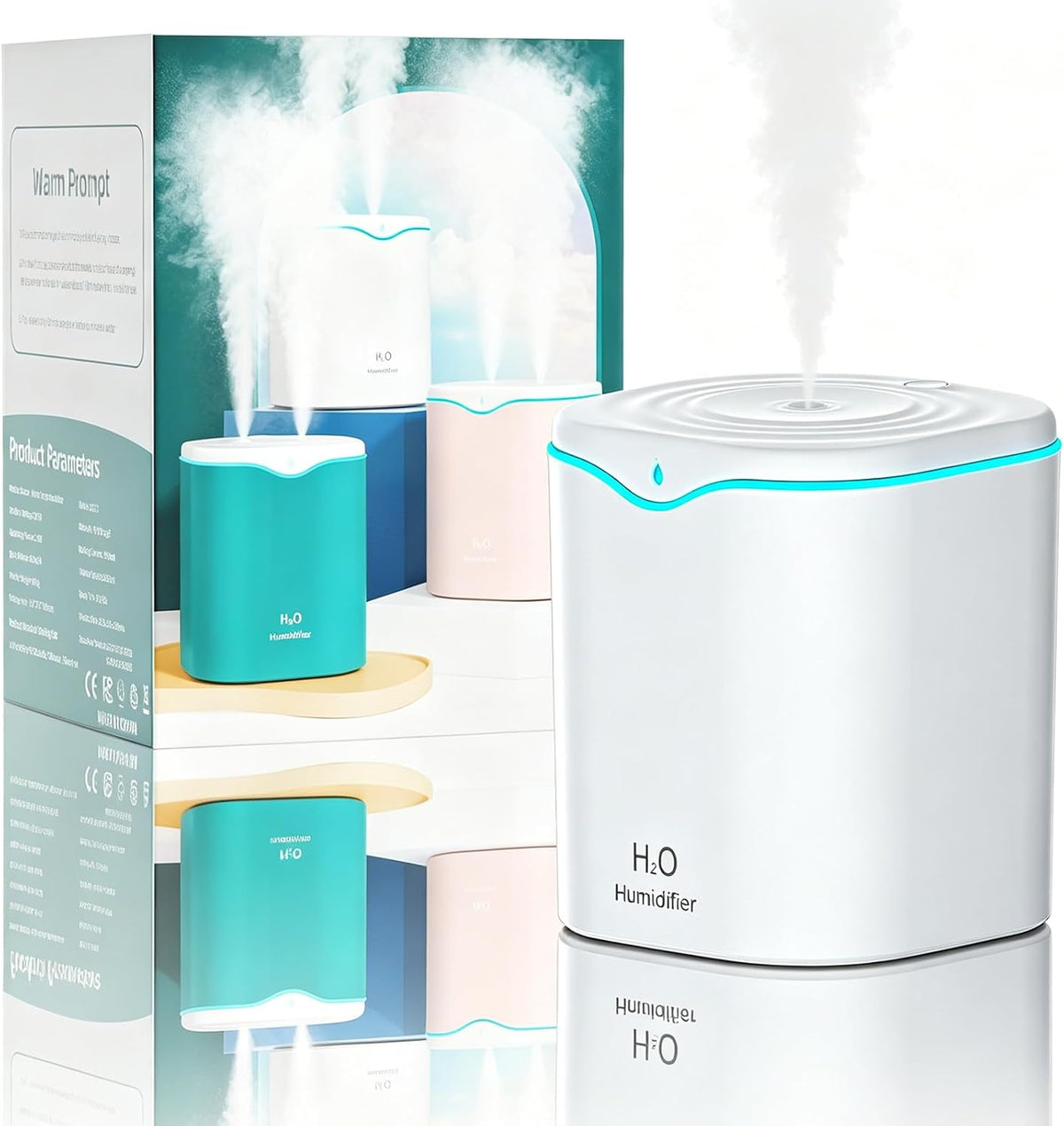 Humidifiers for Bedroom, 2.0L Cool Mist Humidifier for Plants & Home