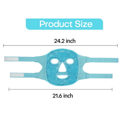 ZNÖCUETÖD Cold Face Eye Mask Ice Pack Reduce Facial Puff, Dark Circles, Hot Cold Compress Pack, Face SPA Gift for Woman Sleeping, Pressure, Headaches, Skin Care, Post Laser Cosmetic Care, Reversible