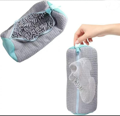 2Pcs Shoe Washing Machine Bag Laundry Shoe Bags for Washing Machine, Shoe Washing Bag Shoe Laundry Bag for Washer and Dryer Reusable Shoe Washing Bags (Grey)