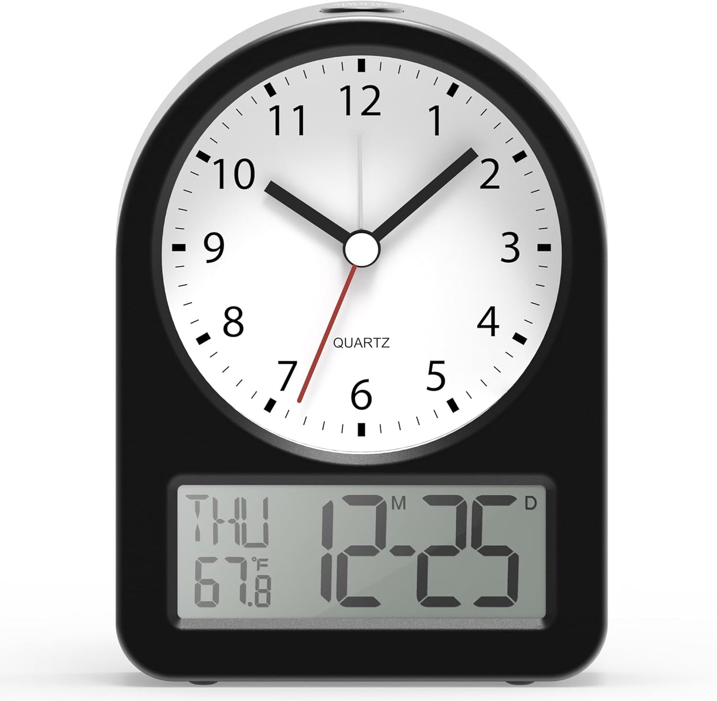 AYRELY® 3.5" Small Analog Travel Alarm Clock, Battery Operated Desk Clock | Cute Table Clock with Light, Adjustable Angle, Bedside, Bedrooms, Kids' Rooms and Living Room Decor (Orange)