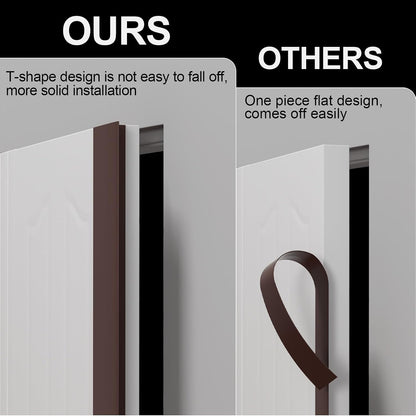 Elvone T-Shaped Weather Stripping Seal, Clear Silicone, 1.97 in x 20 ft | Flexible door seal strip covers door, window, and bathroom gaps; peel-and-stick design helps reduce drafts