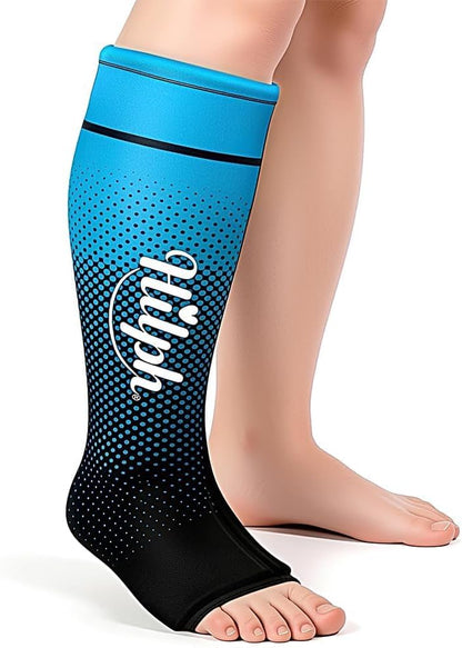 Hilph Full Calf Ankle Ice Pack Wrap, Extended Leg to Foot Ice Sleeve