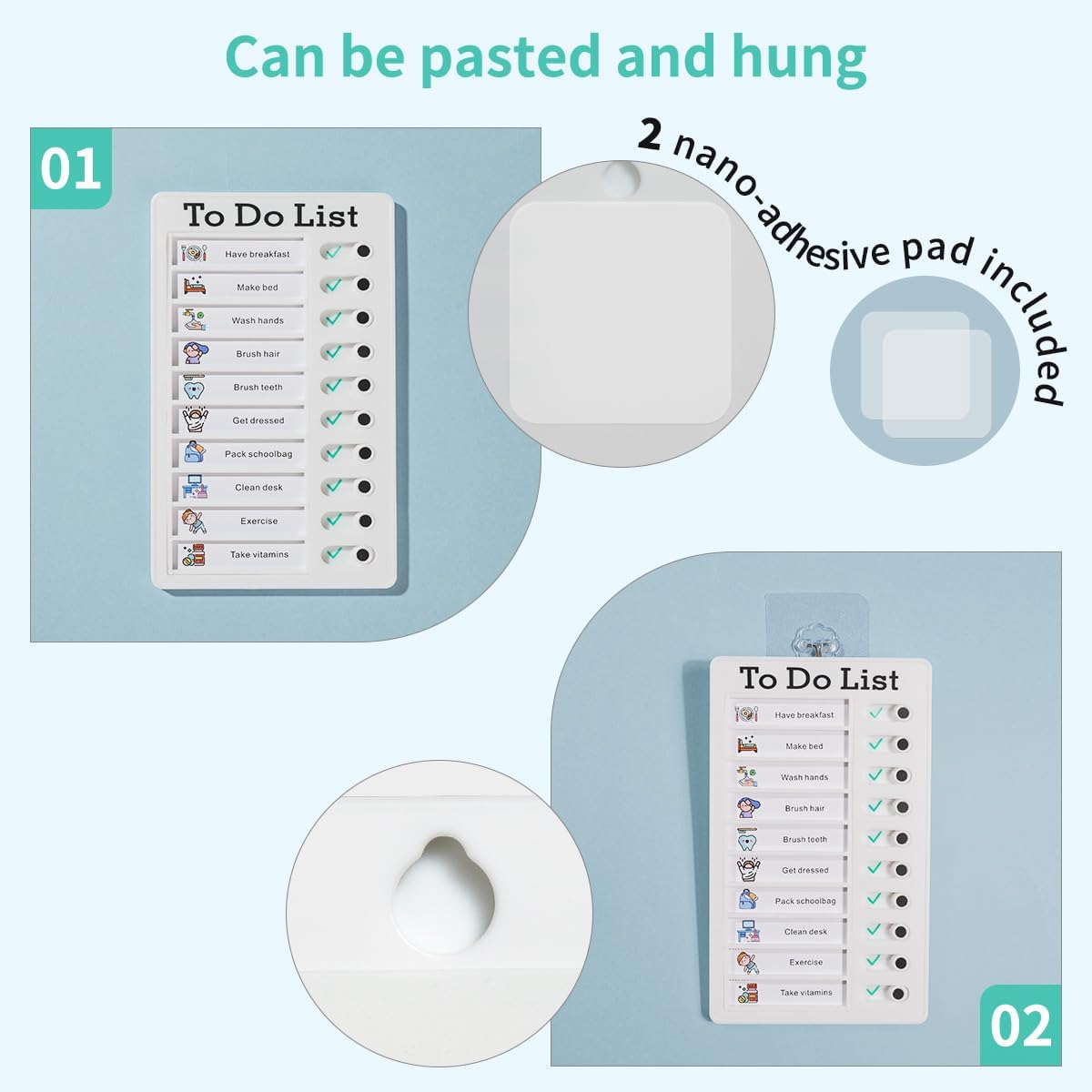 Chore Chart for Multiple Kids, ADHD Tools Checklist Board Routine Schedule (to Do List)