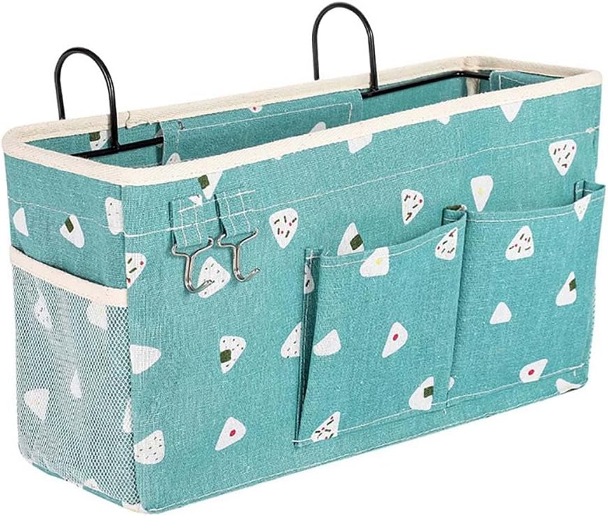 Bunk Bed Organizer, Bedside Caddy Hanging Bed Organizer Storage Bag With Pockets, for College Dorm Rooms Bed, Hospital Bed, Baby Bed Rails,Fishing Chair 14.2 * 4.5 * 7.7inch,Flower