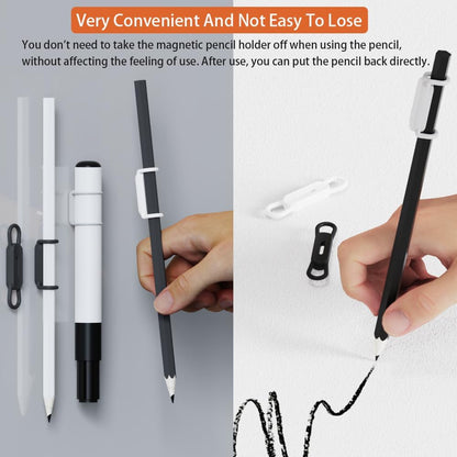 Freewindo 12 Pack Magnetic Pen Holder for Refrigerator, Silicone Magnetic Pencil Holder for Locker, Magnetic Dry Erase Marker Holder for Whiteboard, Desk, Clipboard (6 colour)