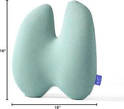 C CUSHION LAB Extra Dense Lumbar Pillow - Patented Ergonomic Multi-Region Firm Back Support for Lower Back Pain Relief - Lumbar Support Cushion with Strap for Office Chair, Car, Sofa, Plane - Grey