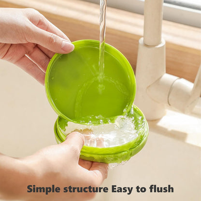 4pcs Silicone Fruit and Vegetable Containers, Fruit Storage Boxes for Fridge, Reusable Hermetic Holder for Food Storage, Fruits Savers Fresh Stretch Pods, vegetables/lemon/tomato/avocado