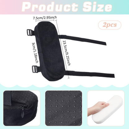 NBEADS 2Pcs Comfortable Arm Rest Cover, Removable Office Chair Armrest Pads Polyester Car Armrest Cushion Polyester Arm Rest for Desk Chair and Gaming Chair Armrest Pads, 9.3x3x1.2inch