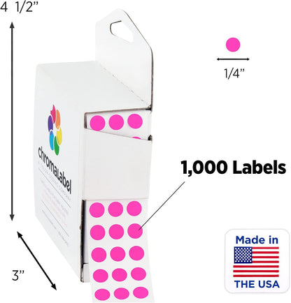 Dark Blue, Red & Yellow Dots, 1/4 Inch, 1000/Box Each Color | Writable Semi-Gloss Circle Labels in Dark Blue, Red and Yellow for Offices, Retail and Classrooms. Made in USA - Colors A