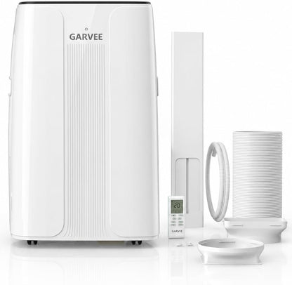 Garvee 14,000 BTU Portable Air Conditioner, 3-in-1 Portable AC for Rooms | Fast & Quiet Cooling for Rooms up to 750 Sq.Ft, Remote Control, LED Display Panel, Included Easy Install Window Kit