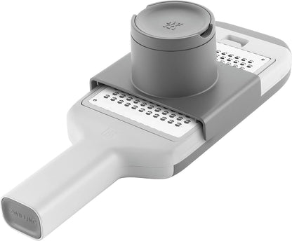 ZWILLING Z-Cut Multifunctional Grater, Mandoline, Faster Grating Technology, Zester, Rasp Grater, Slicer, Finger Guard, Grey