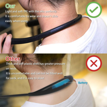 LED Neck Reading Light, 3-Color & 3-Brightness Adjustable Bendable Neck Light, USB Rechargeable Book Light for Reading in Bed, Knitting, Crochet, Camping, Working, Book Lovers Gifts (Black)