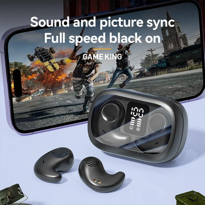 Piluyaa Sleep Earbuds Bluetooth Wireless Headphones Mini Invisible Earplugs | Black in Ear Light-Weight Headphones Small Design for Side Sleepers, 58H Playtime Fast Charging, Clear Calls& Noise Block