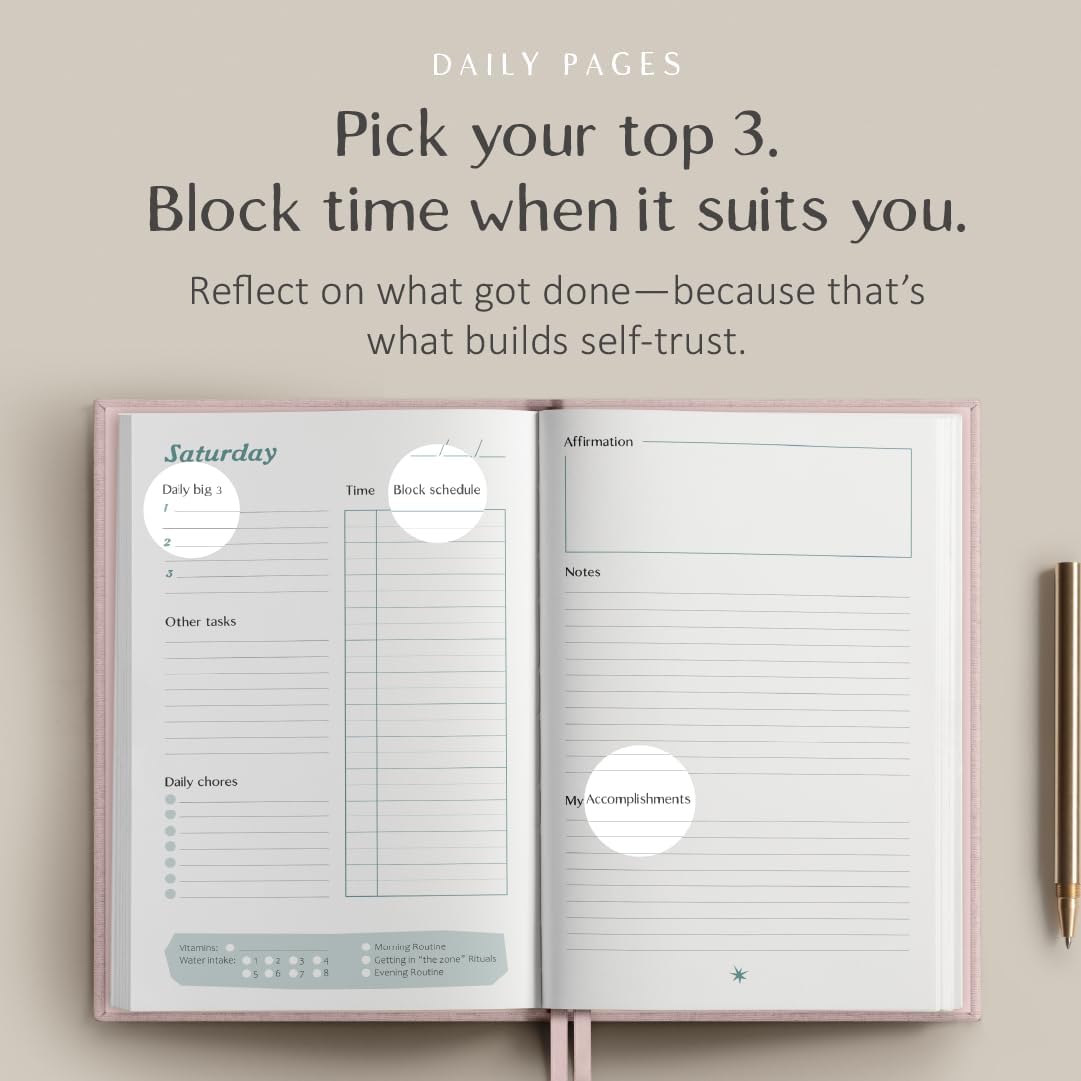 The ADHD Planner for Adults - Undated Daily & Weekly ADHD Journal for Disorganized People, 90 Days - Habit Tracker, Record Emotions & Mood - Academic Goals - Structure & Focus for Adults Brains