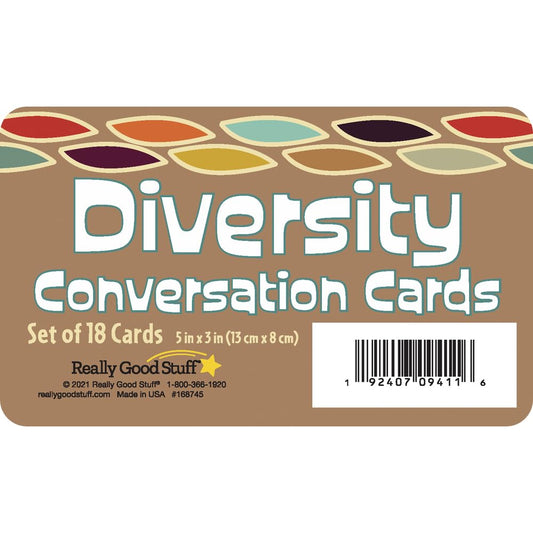 Really Good Stuff Diversity Discussion Cards, Set of 18, Promotes Equality