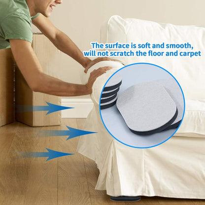 Furniture Slider, 3-1/2" x 6" Oval Heavy-Duty Furniture Movers, Reusable Carpet Sliders for Furniture, Heavy Furniture Moving Pads Moving Sliders - Protect The Surface of The Carpet (8 Pack)
