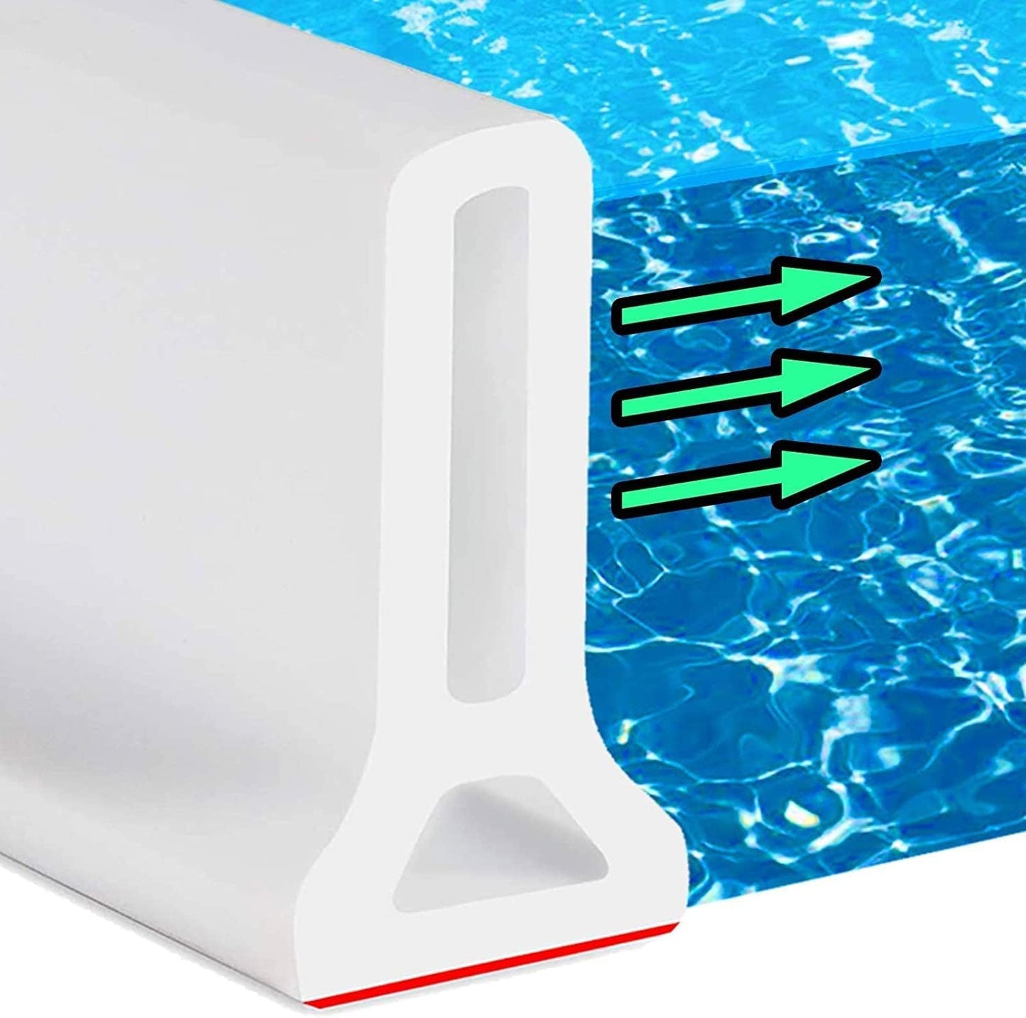 3ft/5ft/6ft/8ft10ft Collapsible Shower Threshold Water Dam Water Barrier for Shower and Water Stopper Keeps Water Inside Water Threshold for Wet and Dry Separation (3ft, Clear)