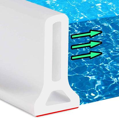 3ft/5ft/6ft/8ft10ft Collapsible Shower Threshold Water Dam Water Barrier for Shower and Water Stopper Keeps Water Inside Water Threshold for Wet and Dry Separation (3ft, Clear)