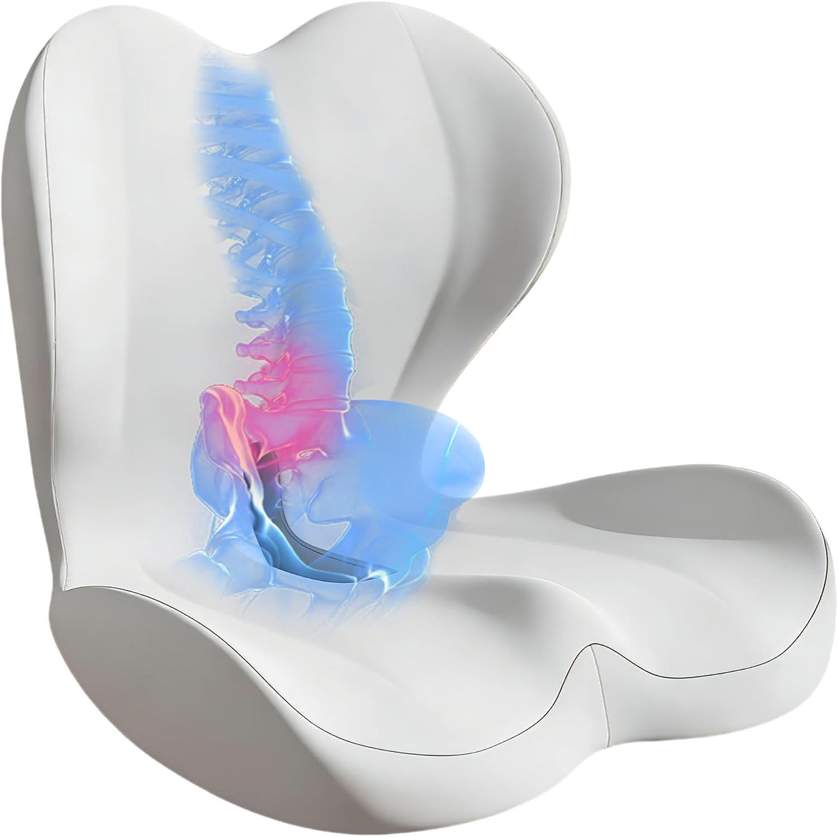 Seat Cushion for Office Chair, Ergonomic Cushion with Lumbar Support Pillow