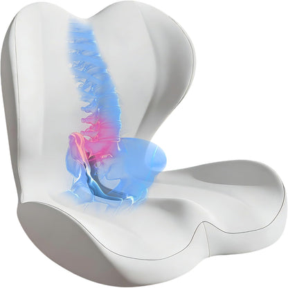 Seat Cushion for Office Chair, Ergonomic Cushion with Lumbar Support Pillow