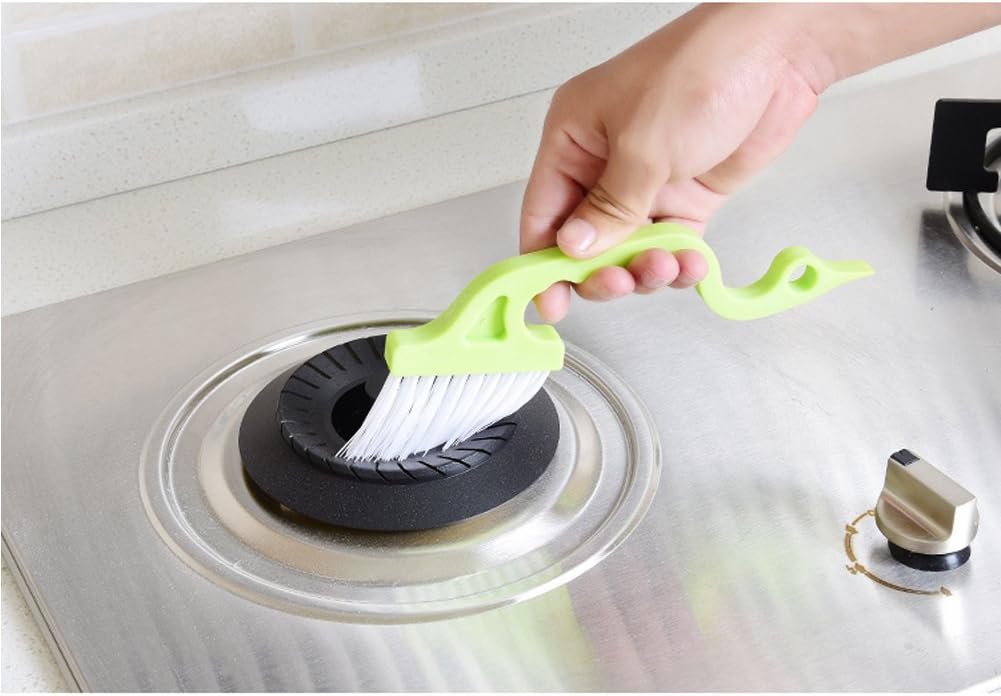 Trycooling Hand-held Groove Gap Cleaning Tools, Random Color, 1 Pc | Door Window Track, Kitchen Cleaning Brushes, Blue, Green, Pink