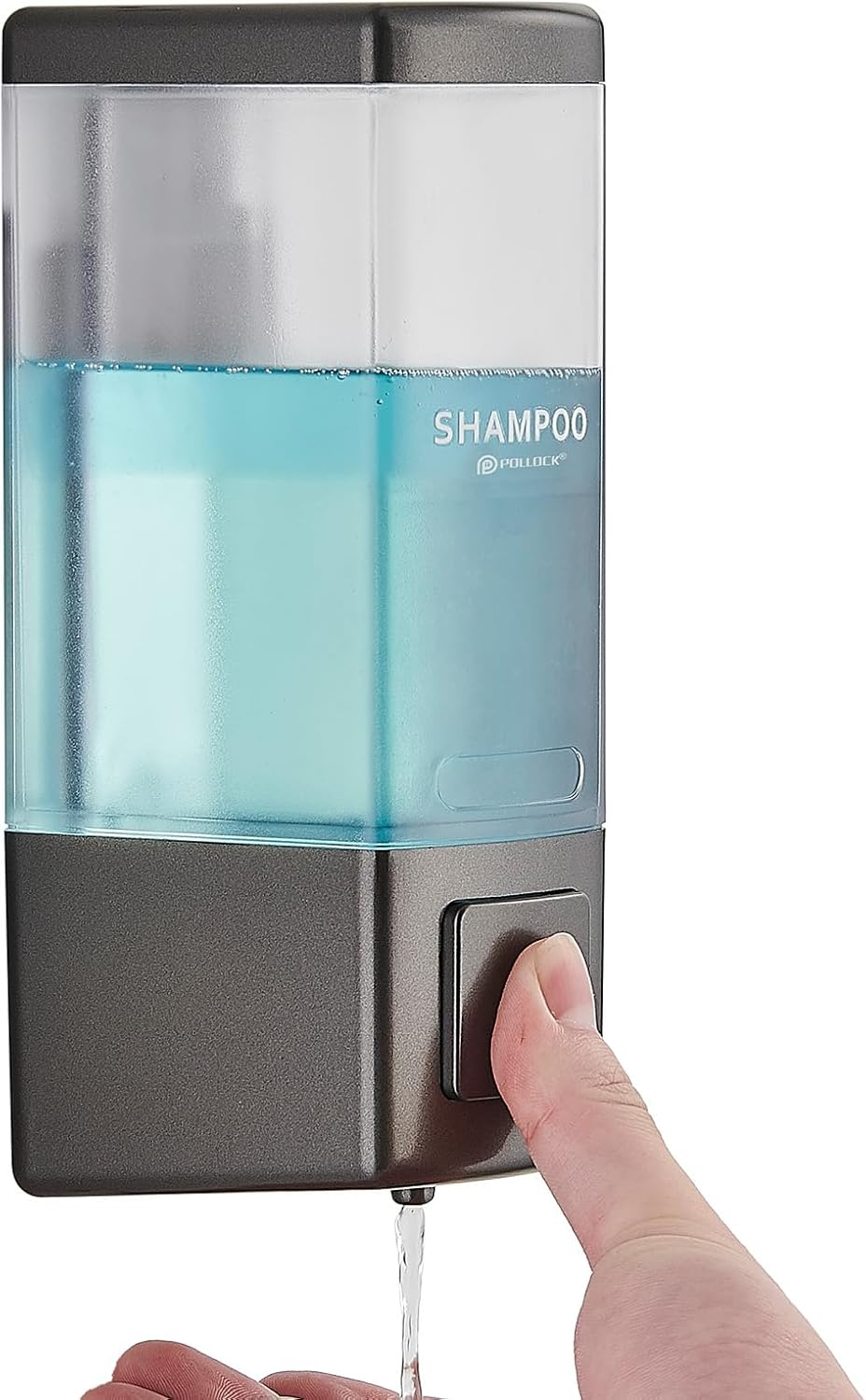 Pollock Shampoo and Conditioner Dispenser,Black 3 Chamber * 500ML | Shower Soap Dispenser Wall Mounted, Body Wash Dispenser No Drill,Refillable Shower Dispenser for Bathroom,Hotel,Public Place