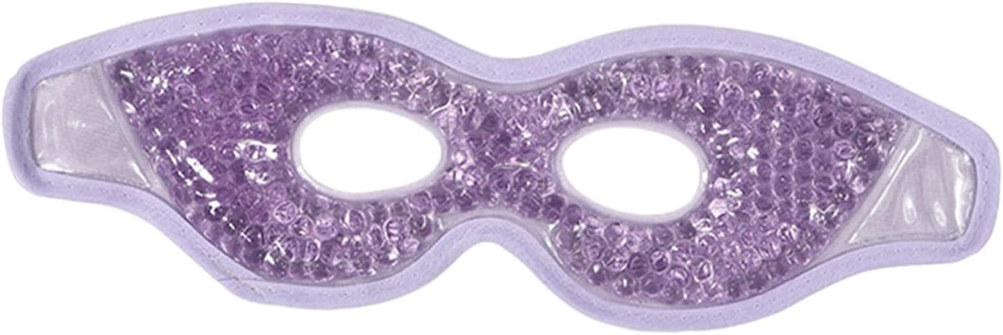 Cold Cooling Eye Mask Hot Cold Compress Eye Mask, Easy to Use,with Eye Holes, Reusable Gel Bead Eye Mask for Eye Bags,Relax,Women, Violet