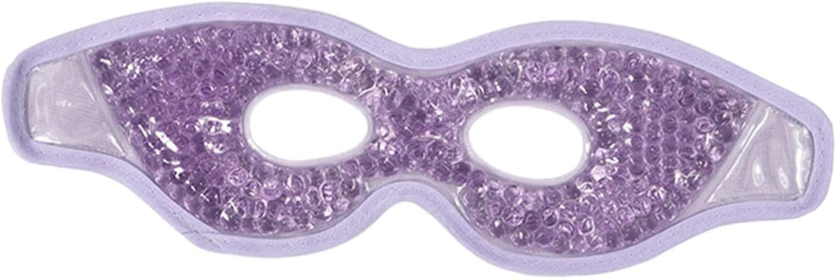 Cold Cooling Eye Mask Hot Cold Compress Eye Mask, Easy to Use,with Eye Holes, Reusable Gel Bead Eye Mask for Eye Bags,Relax,Women, Violet