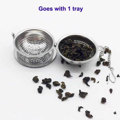 2 Pack Food Grade 304 Stainless Steel Mesh Tea Ball 2.1 Inch Tea Infuser Strainer Filter Diffuser for Loose Tea