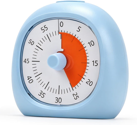 60-Minute Visual Timer for Kids, Rechargeable No-Ticking