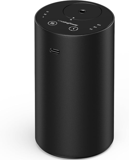 Waterless Essential Oil Diffuser, Portable Car Diffuser, Black