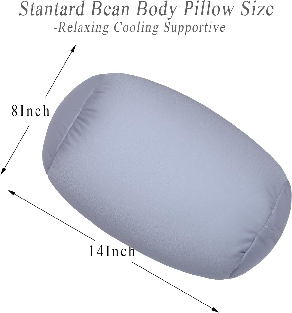 Squishy Microbead Neck Pillow, 7Inch x 12Inch Soft Travel Body Bed Pillow Bean Pillow for Kids Adult Chair Sleeping Car Seat, Fun Dormroom (Sky Blue)