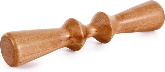 EARTHLITE Wooden Massage Back Roller - Deep Therapeutic Massage Tool, Back Pain Relief & Trigger Point Release (15”)