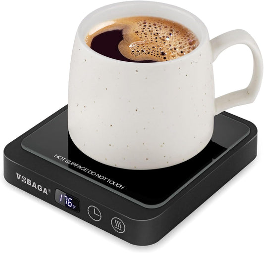 VOBAGA Mug Warmer, Coffee Cup Warmer for Desk with 5 Temp Settings & 2-12H Timer, Smart Candle Warmer & Coffee Warmer with Display for Fastest Heating Coffee, Cocoa, Ideal Coffee Gifts(No Cup)